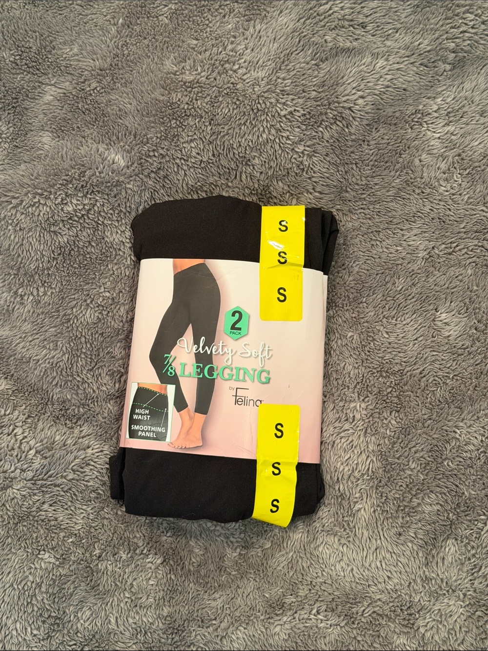 Felina Black Velvety Soft 3/4 Kids Leggings